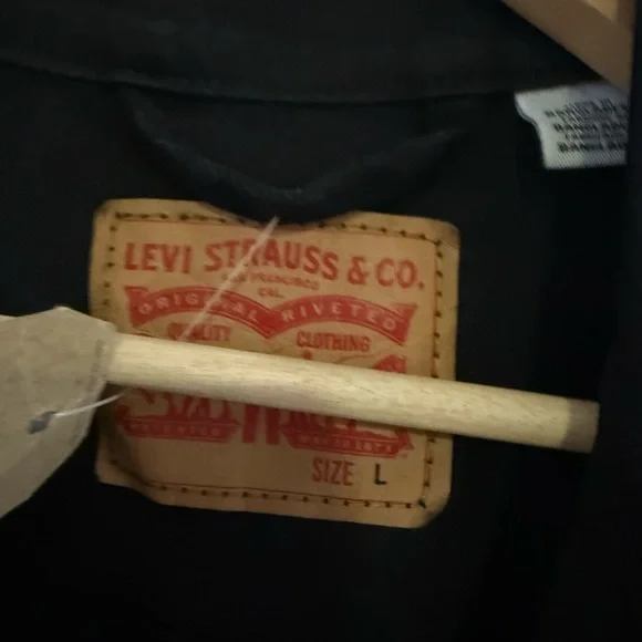 Levi's Men's Black Denim Jacket L - Picture 4 of 6